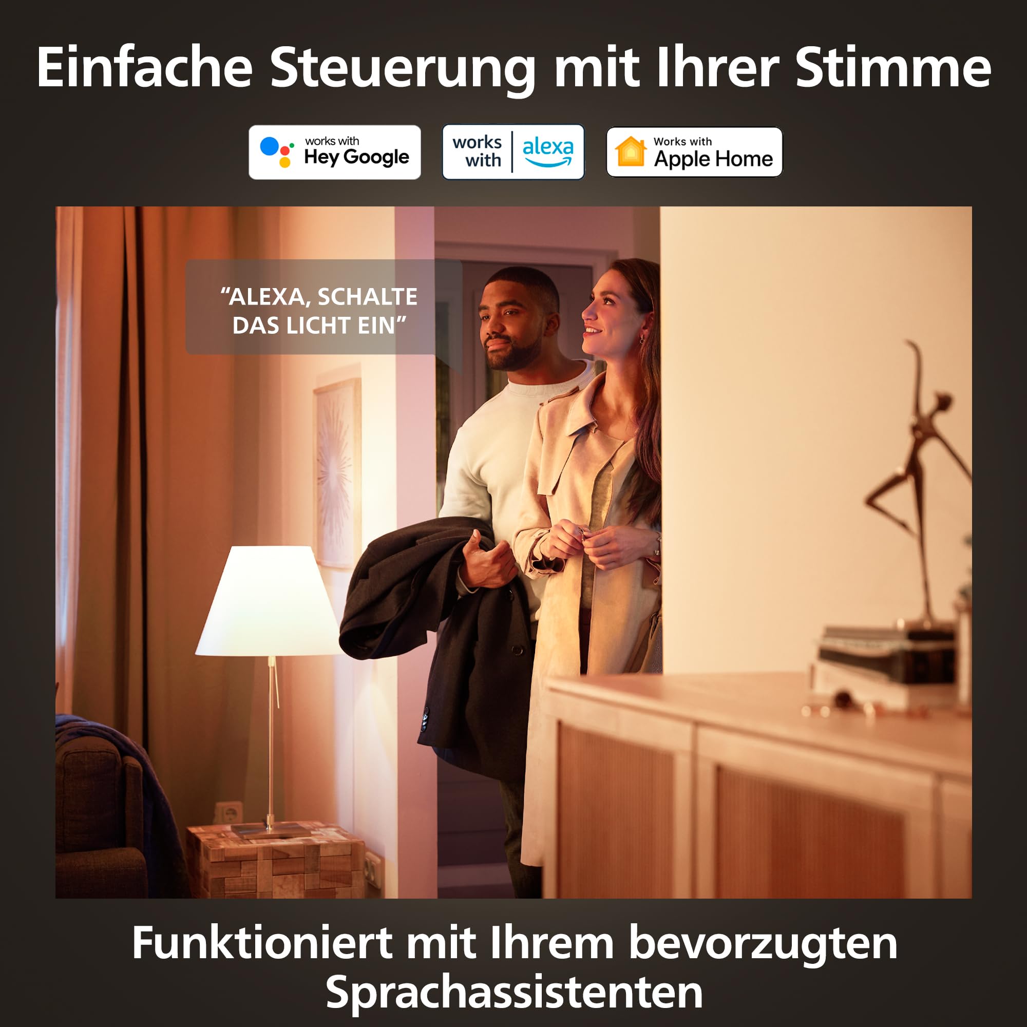 Philips Hue White Ambiance GU10 LED Spot 3er Pack 400lm dimmbare smarte Lichtsteuerung warmweiß kaltweiß