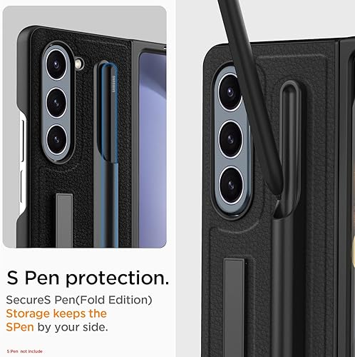 Miniatura 3 de AICase Funda con función atril para Galaxy Z Fold 5, protector de pantalla integrado con soporte desmontable para S Pen 360, funda protectora de