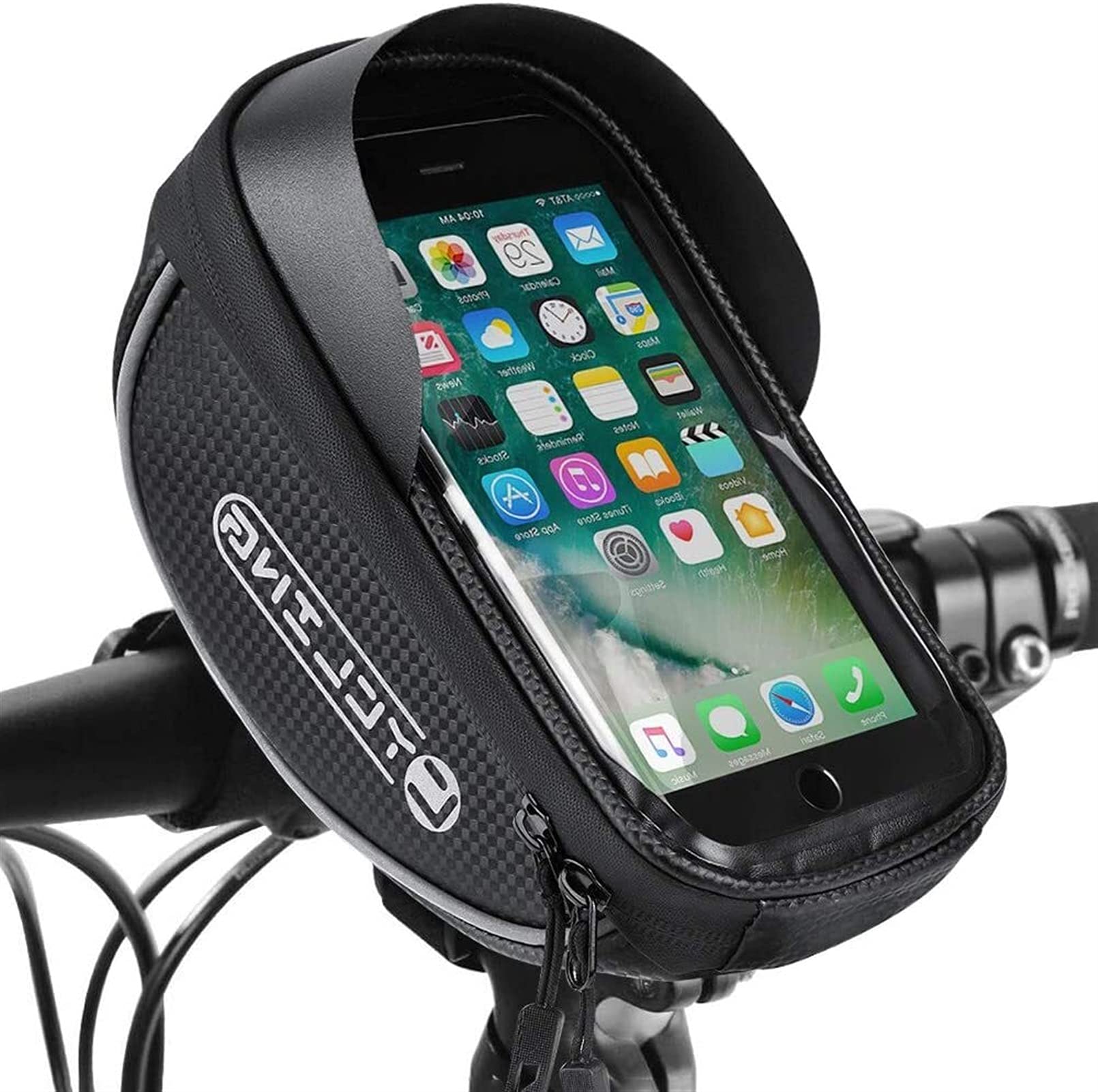 Bolsa de bicicleta con carcasa rígida SSDD para tubo frontal y teléfono móvil MTB