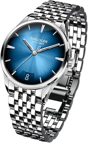 Amazon | AGELOCER メンズ 腕時計 ト ブルー 自動巻き メンズ