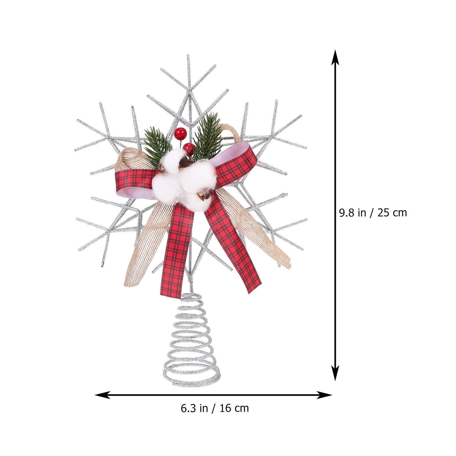 TOYANDONA Estrella Copa del Árbol de Navidad Adorno de Hierro Forjado para Decorar el Árbol Fiestas Navideñas Adorno Punta