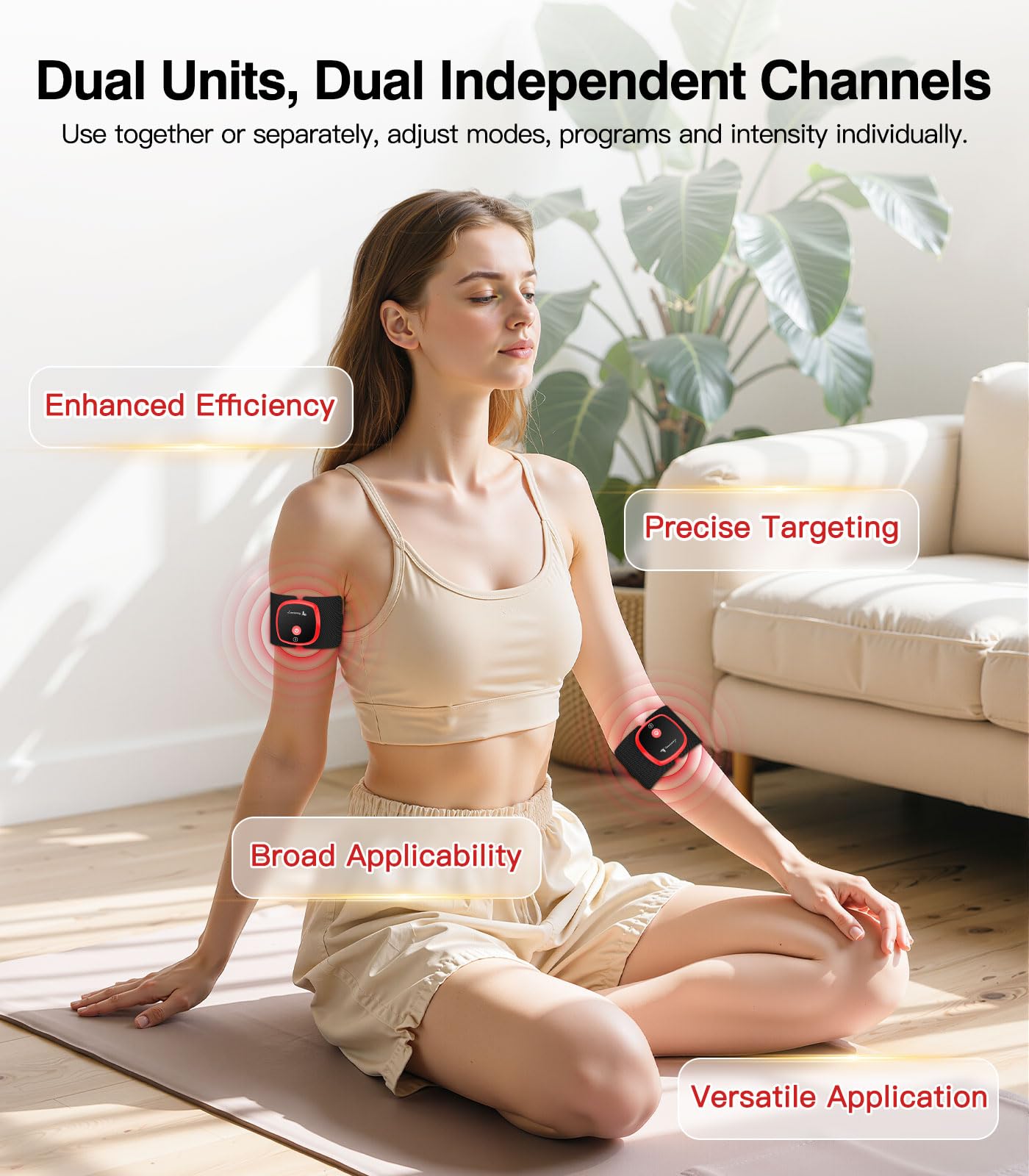 Portable Wireless EMS & Tens Unit Muscle Stimulator for Pain Relief — Amazon image 4