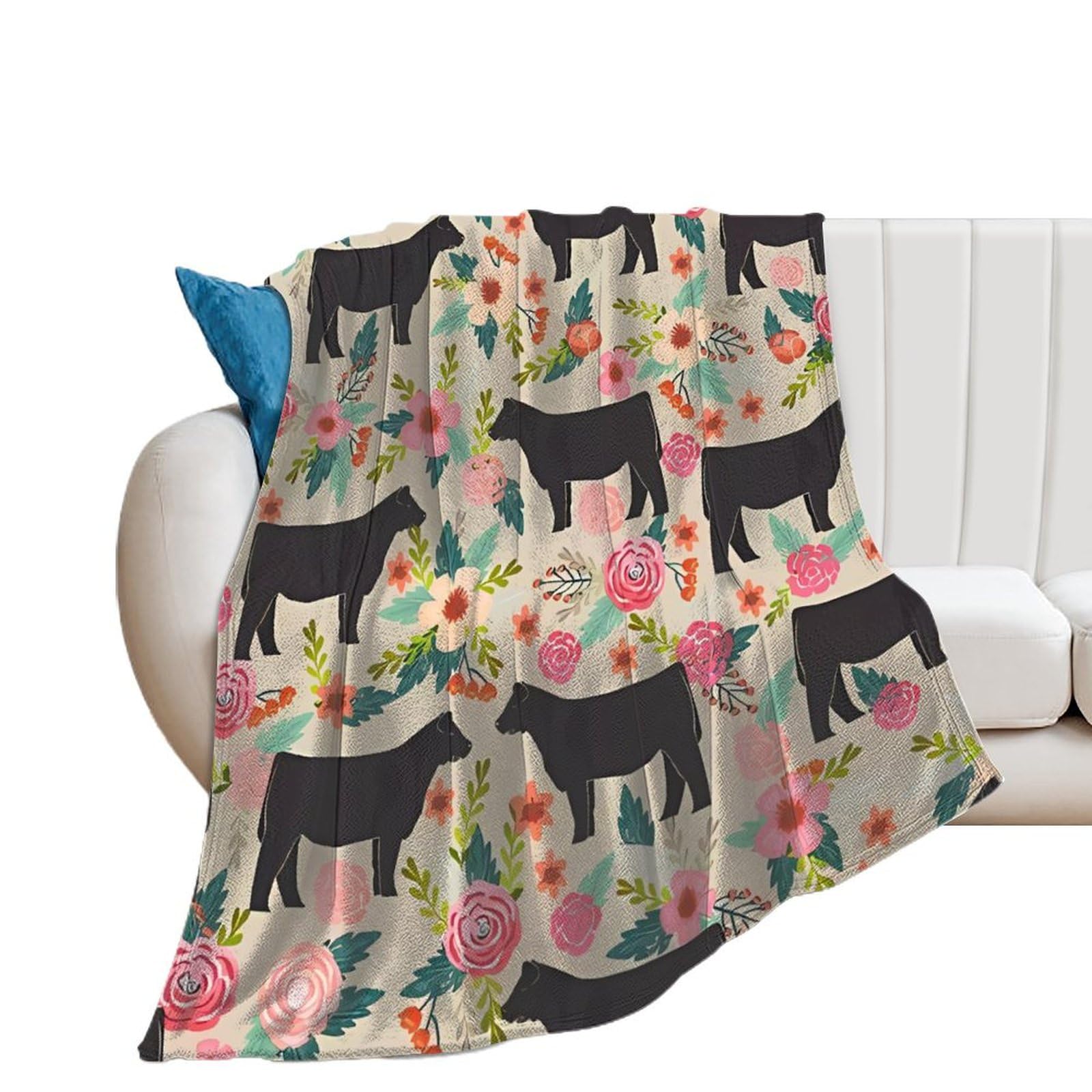 Couverture en flanelle rose jeté de canapé confortable plaid lit hiver 152x203cm