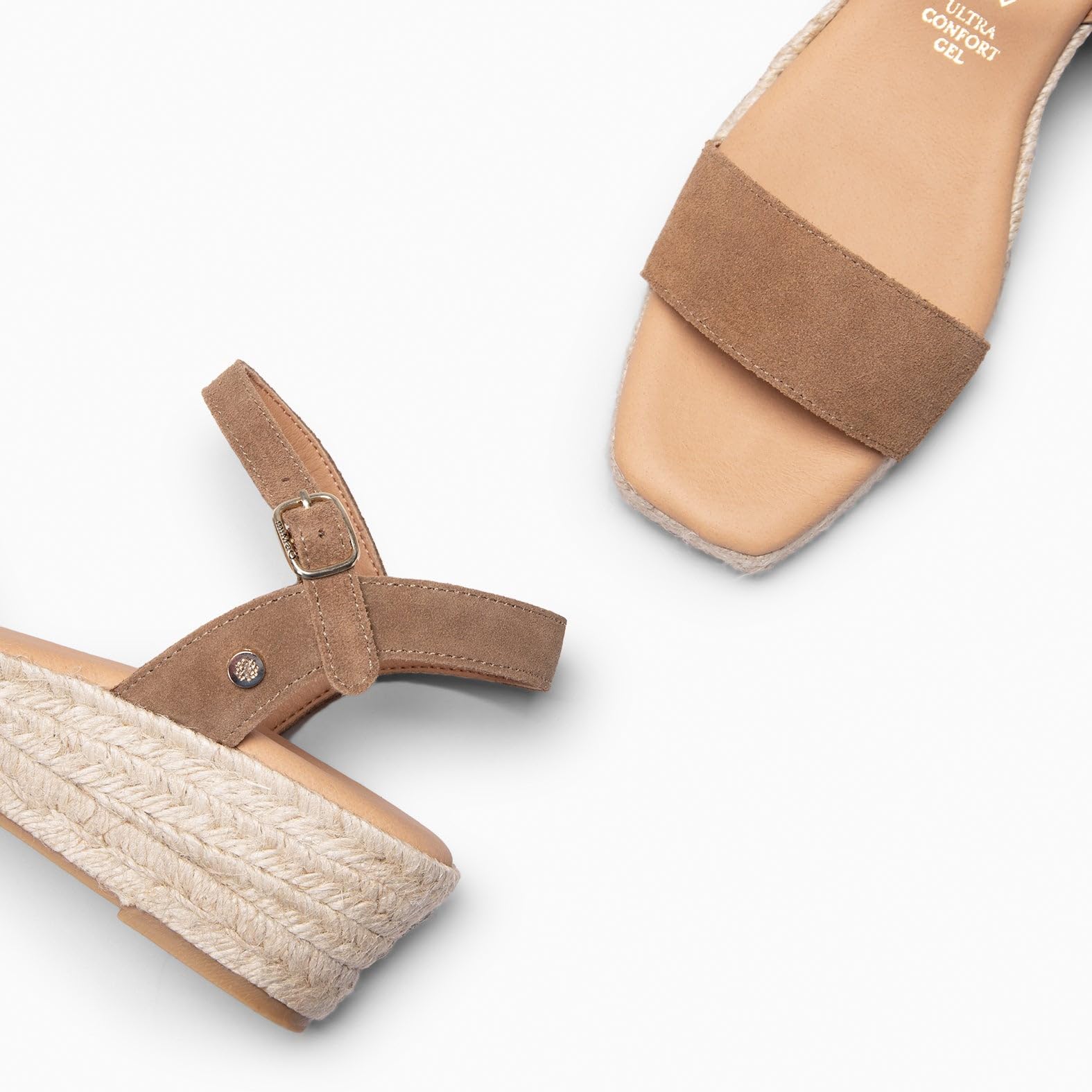 Sandalias de Esparto con Cuña Baja Hechas en España