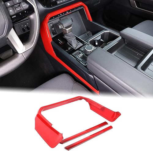 Miniatura 8 de Aunginsy Caja de cambios de la consola central de automóvil, cubierta de marco de panel de cambios, compatible con Toyota TundraSequoia 2022-2025,