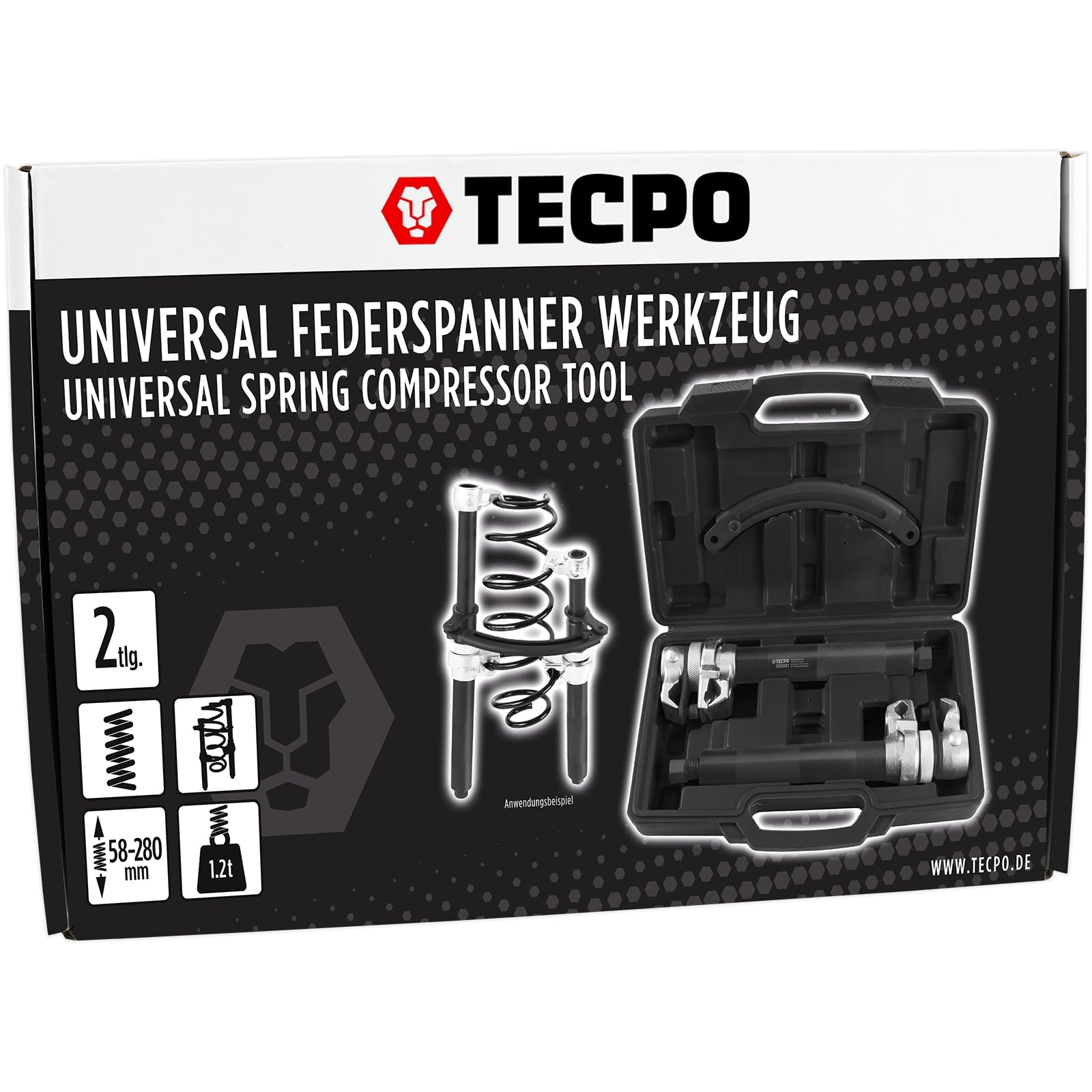 TECPO Kit d'outils de tendeur à ressort universel pour tuning, abaissement des jambes de force