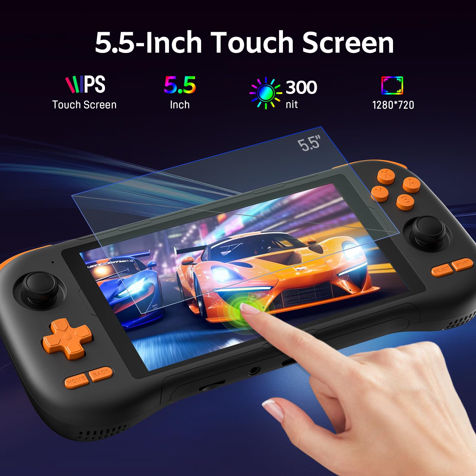 Amazon | kinhank K56 レトロハンドヘルドゲーム機 7000以上の