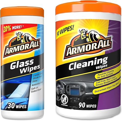 Armor All Toallitas de vidrio para automóvil, limpiador de vidrio automático para película y mugre, 30 unidades + toallitas de limpieza Armor All disponible en Yaxa Colombia