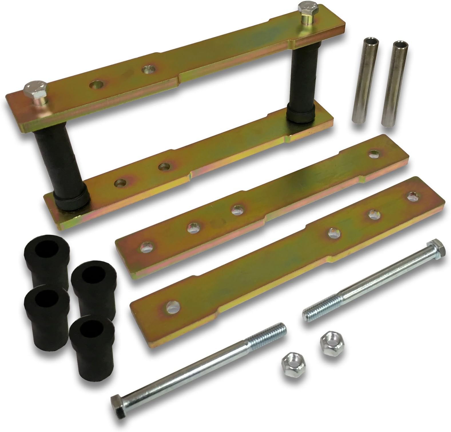 1" to 4" Adjustable 3-Position Rear Leaf Spring Shackle Lift Kit/Set Compatible with Select 1963-1976 Chrysler A-Bodies - MADE IN USA