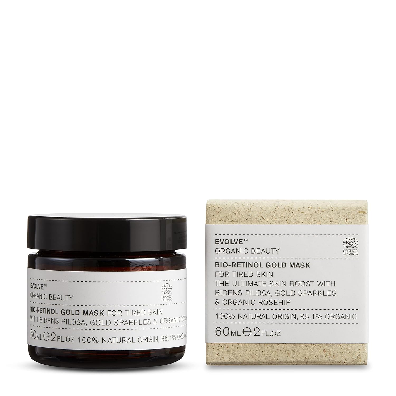 Evolve Organic Beauty - Natural Bio-Retinol Gold Face Mask | Small-Batch, Vegan Clean Beauty (1 oz | 30 mL) Packaging May Vary - Image 2