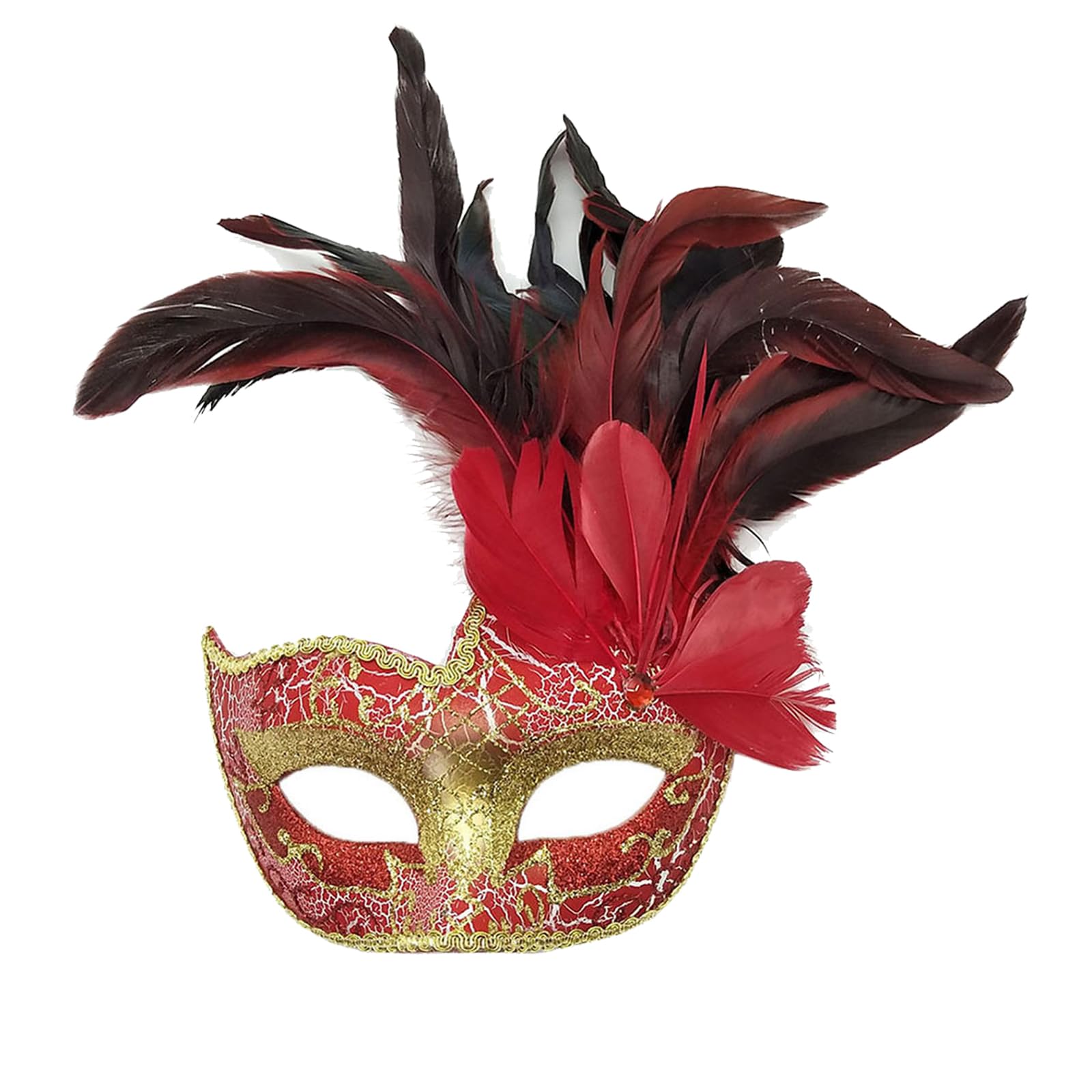 XGOPTS Masquerade Mask for Women | Feather Flower COS Eye Masks for Venetian Costume | Carnival Prom Ball Fancy Dress Mardi Gras Day of the Dead Halloween Dance Party Christmas Supplies โ image 1