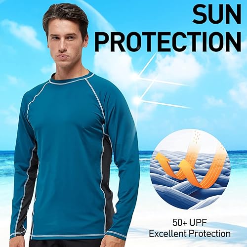 Miniatura 2 de Arcweg Rash Guard - Camiseta de natación de manga larga para hombre, camiseta de buceo