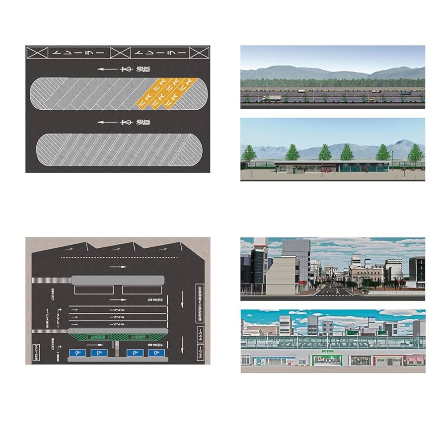 【ジオラマ】箱庭技研 ジオラマシートいろいろ Amazon | 箱庭技研 ジオラマシート FREE 空背景セット A