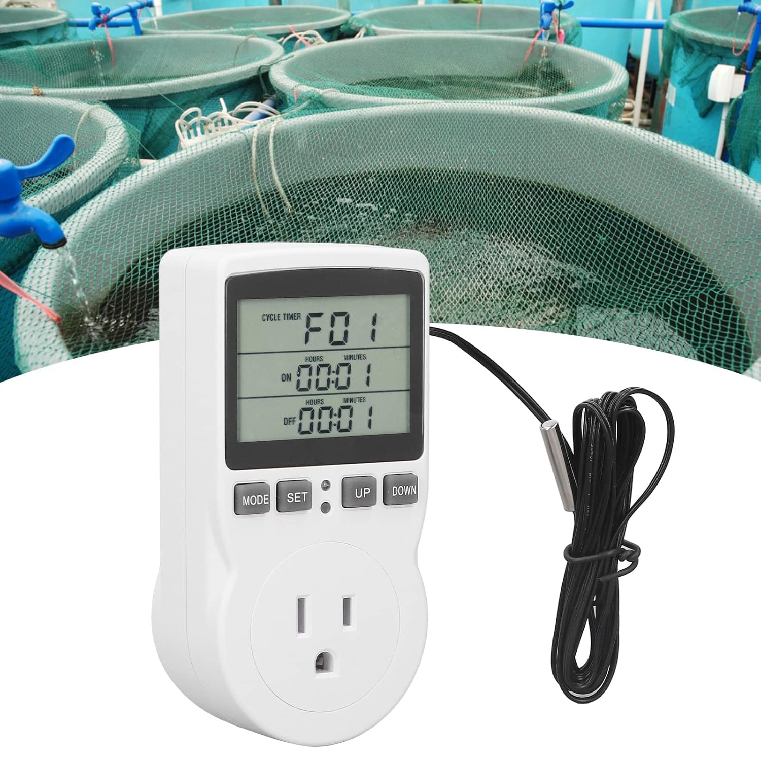 温度コントローラー 水族館用サーモスタット制御アウトレットabsハウジング 1 人気上昇中