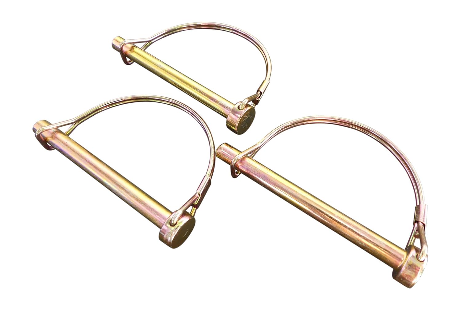 Double Wire Lock Pin PTO Pins 3/8” Dia. x 3 1/8” Long, Square Hitch