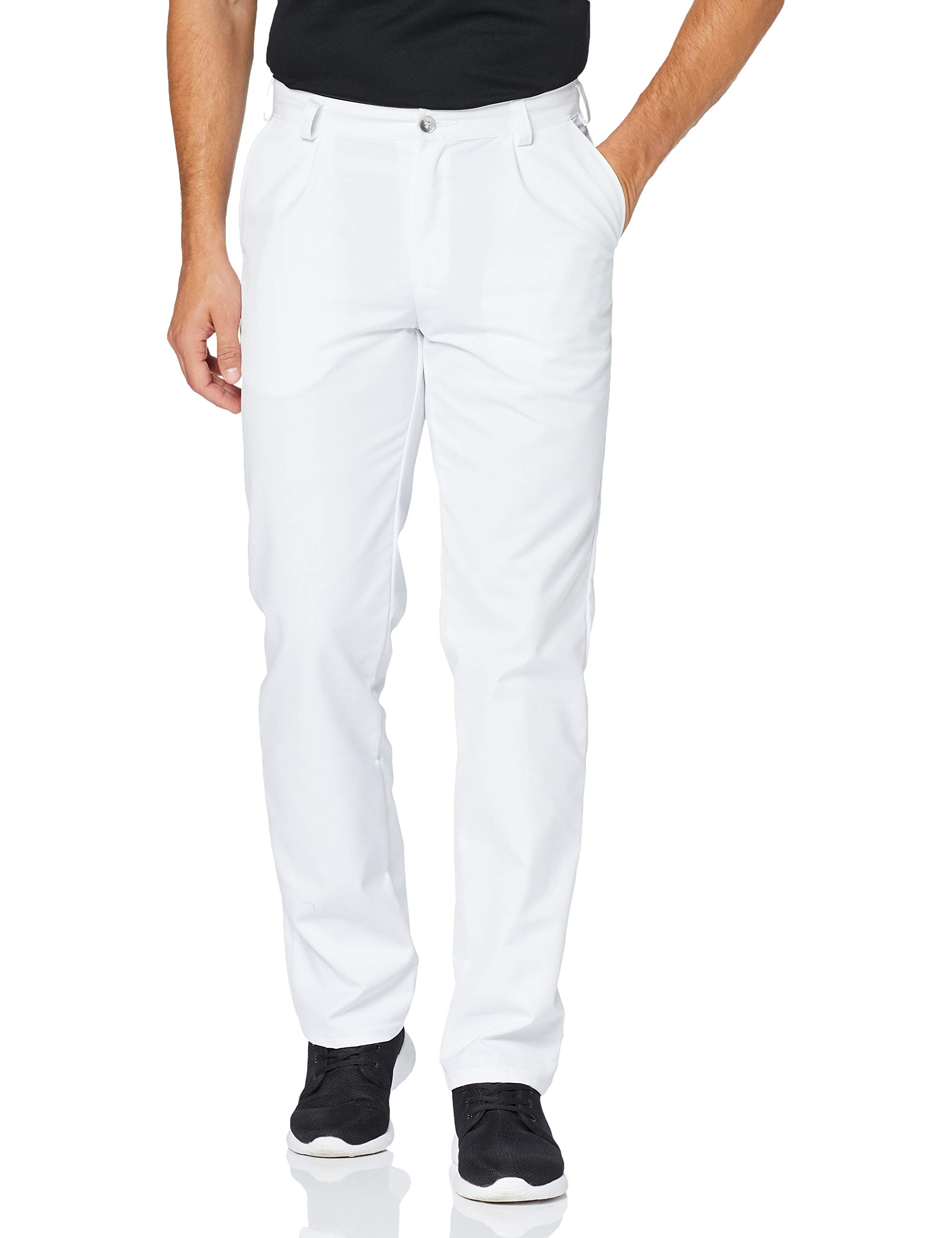 BP 1359-558-21-46n, Men's trousers, with pleats and pockets 245,00 g/m², fabric blend white, 31/32n