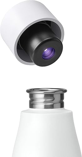 Miniatura 10 de LARQ PureVis - Botella de agua ligera autolimpiante y sin aislamiento de acero inoxidable con desinfectante de agua UV 24 onzas blancoduna negro /
