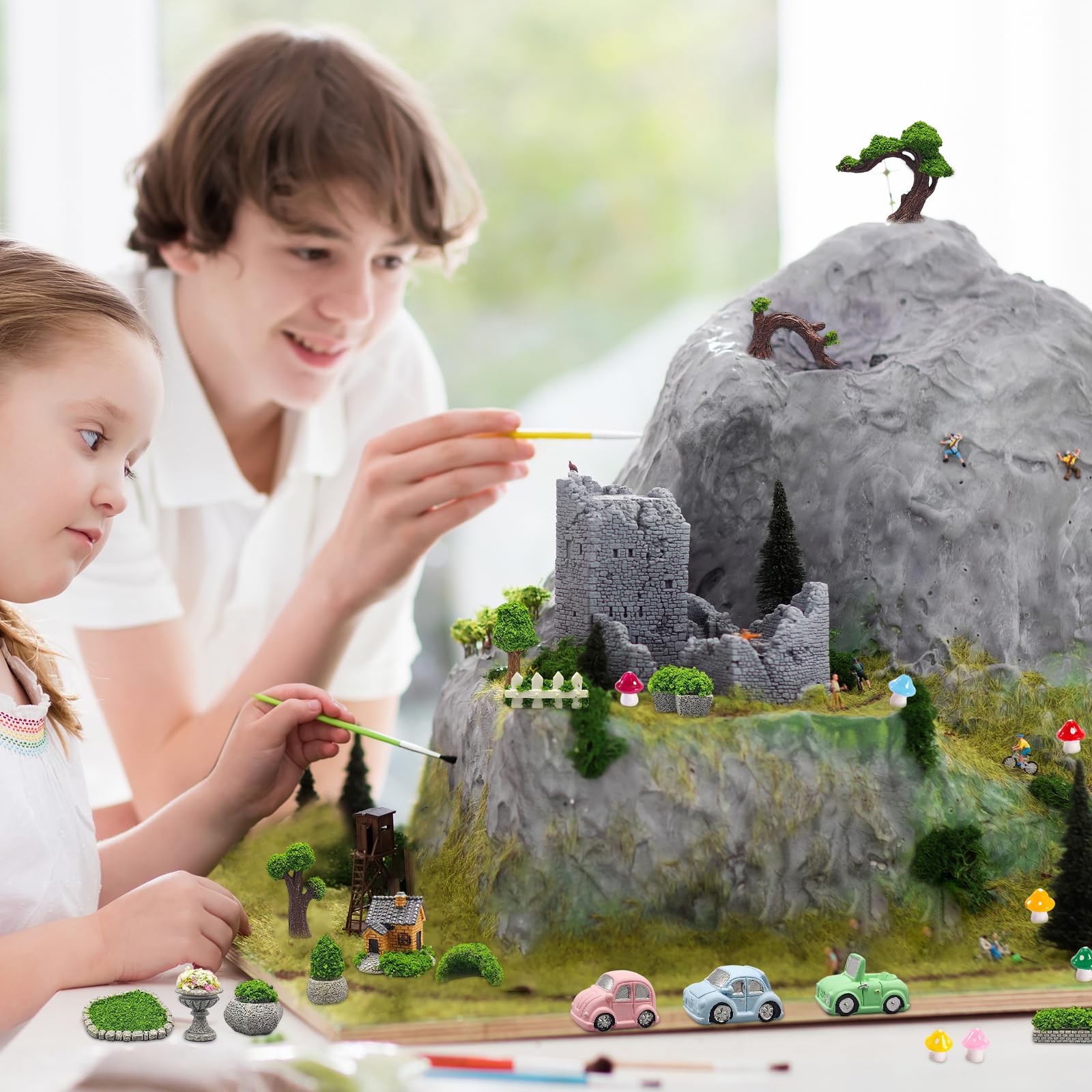 Amazon.co.jp: SAMIQU ミニチュアガーデンセット、23個 DIY クラフト