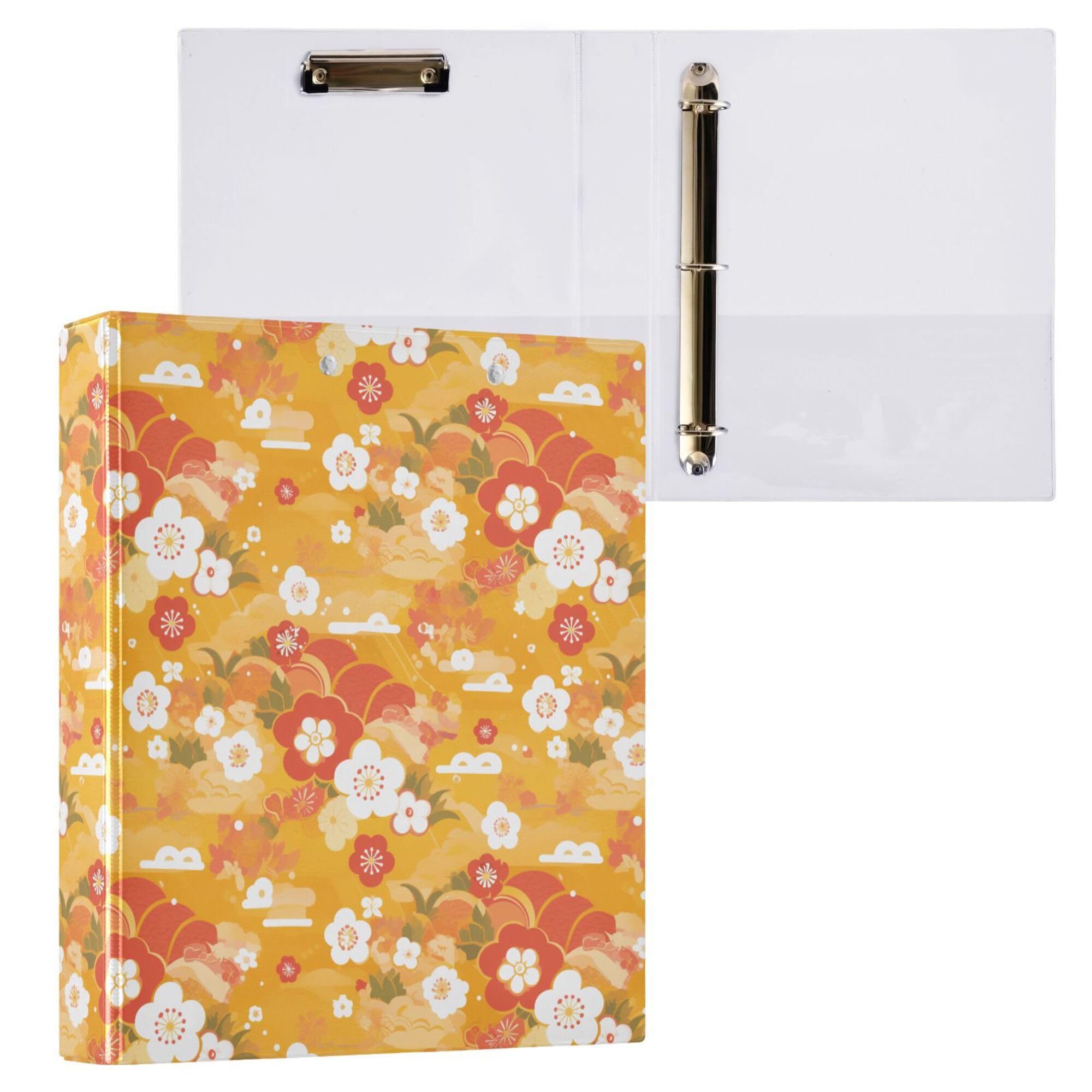 Raccoglitore ad anelli rotondi da 2,5 cm e mezzo con copertina tascabile, confezione da 1/2 raccoglitori universitari per studenti con copertina rigida