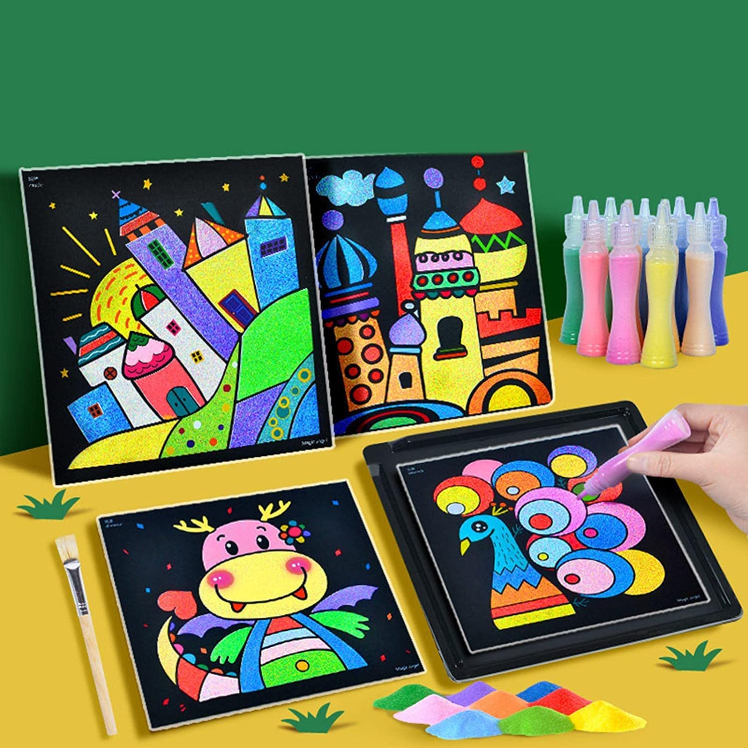 サンドペインティング　砂でオリジナル Amazon.co.jp: NANMU サンドピクチャー 動く砂のアート 動くインテリア