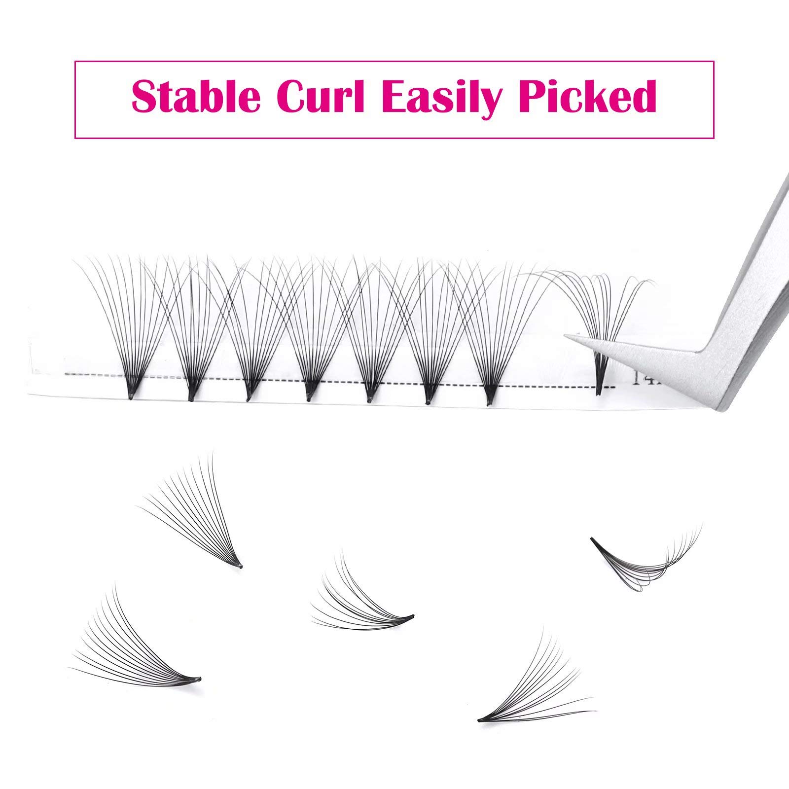 Volumen Ruso 10D 0.07mm C Curl 15mm Prefabricados Extensiones de Pestañas Volume Lashes Extension Ruso Pestañas — view 119
