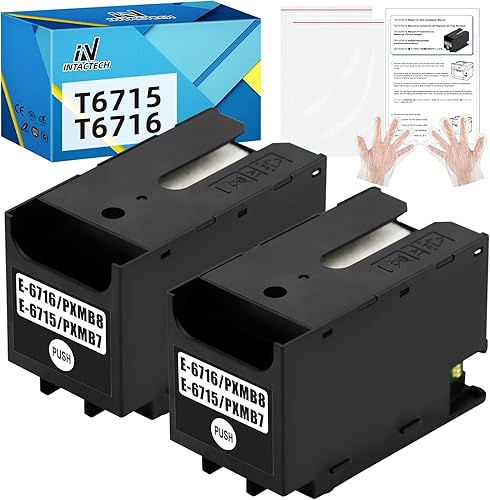 Caja de mantenimiento T6715 T6716 de repuesto para Epson 6715 6716 para Workforce Pro WF-4740 WF-4730 WF-3820 WF-4830 WF-4720 EC-4020 WF-4734