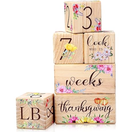 Milestone Baby Blocks Set Flower Girl