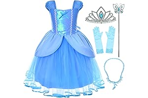 Toddler Blue Princess Costume Girls Dress Up With Accessories