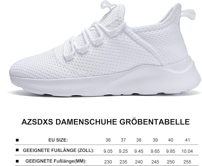 AZSDXS Sneakers Dames Trailrunning Sportschoenen Running Joggen Ademend Schoenen Trainer Tennis Antislip Zacht Sneakers Lichtgewicht Casual Fitness Indoor Sportschoenen Ourdoor Schoenen Zwart 37