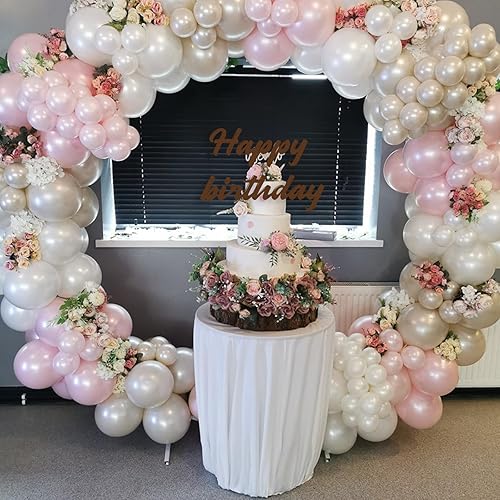 Miniatura 7 de Globos de perla, 52 piezas de 12 pulgadas, globos blancos de perla rellenos dobles, globos de látex marfil rellenos dobles de perla blanca para