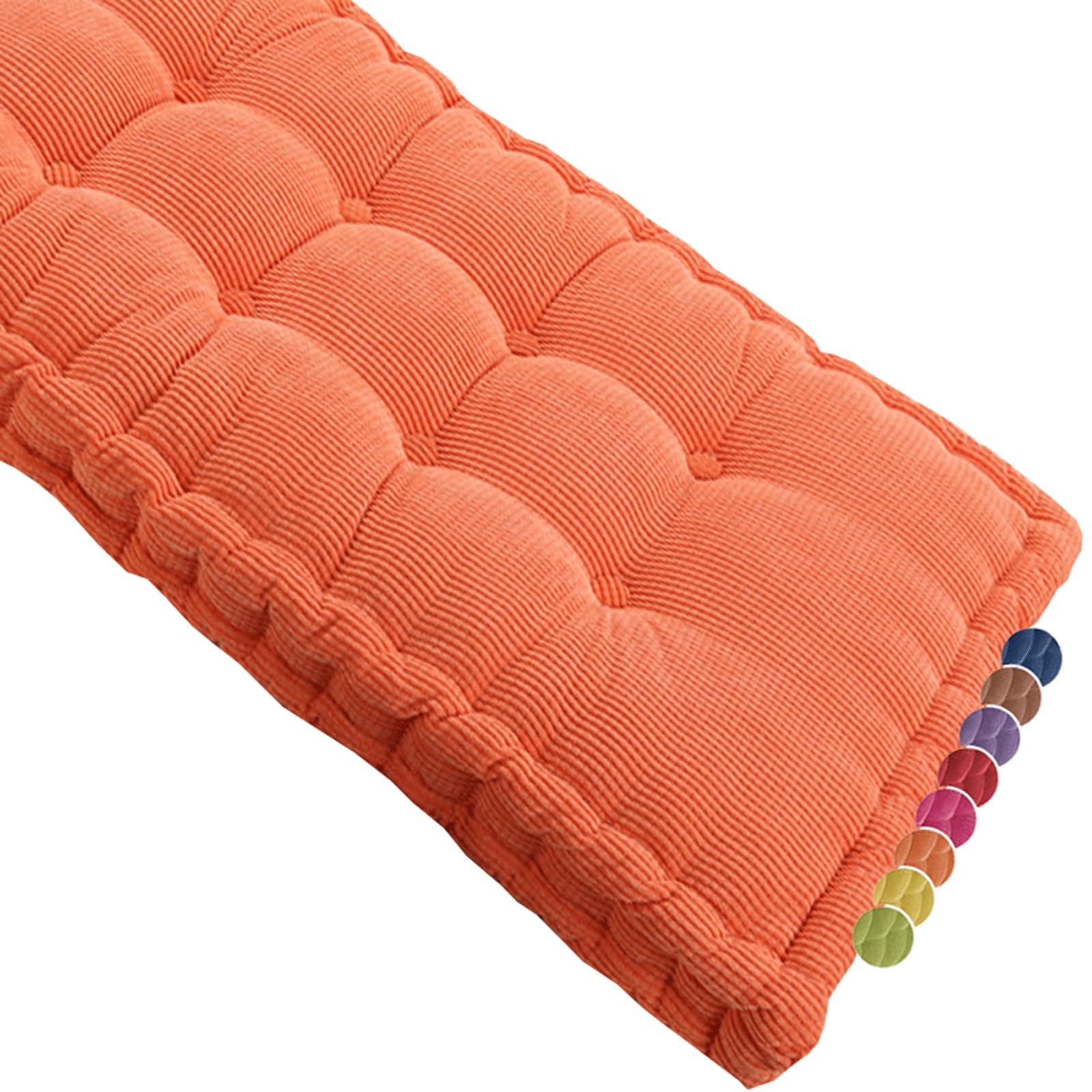 Uyeoco Orange Garden Bench Cushion Indoor/Outdoor 2/3 Seater 120Cm/150Cm/140Cm/170Cm For Furniture, Chair, Windowsill, Terrace(,120X50cm(47.2X19.6in))