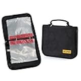 Dr.Fish Soft Bait Binder 10 Pieces PVC Bag Fishing Lure Storage Tackle Wallet Waterproof Heavy Duty Buckle Corrosion Resistant Zipper Worms Snell Hooks Sinkers Rig