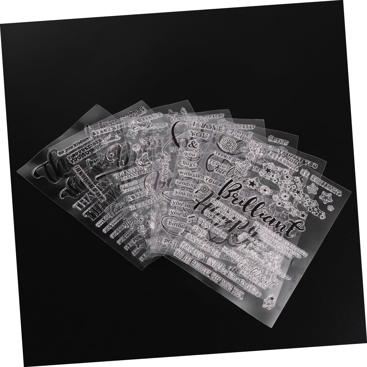 Transparente Silikonstempel 8 Stück Mit Verschiedenen Mustern Klare Zeichenvorlagen Sichere Kunststoffgriffe Für Kinder Scrapbooking Und Selbstgemacht Basteln