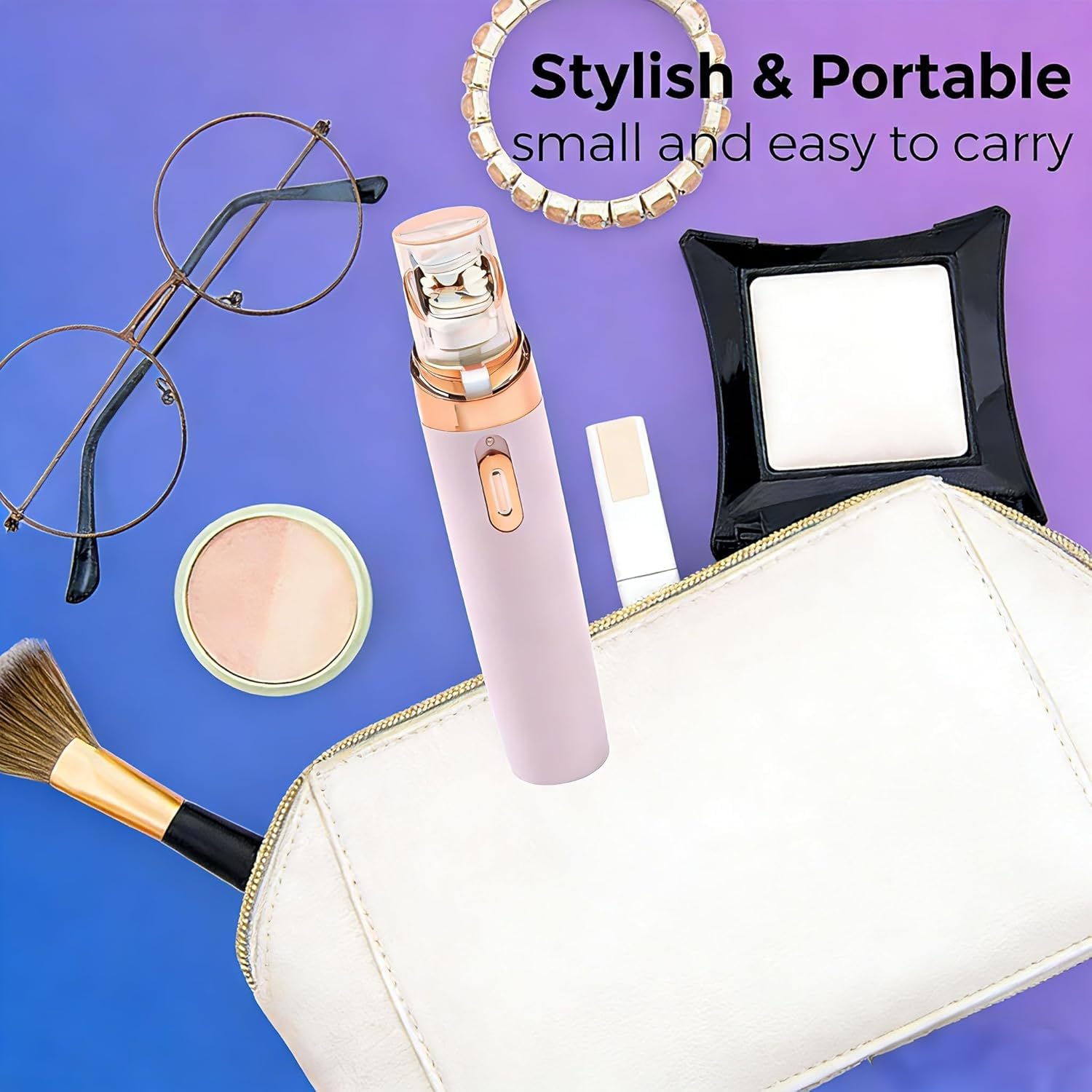 Depiladora Facial Mujer - Depiladora Facial EléCtrica Recargable 2 En 1 Con Luz Led, DepilacióN Precisa E Indolora Para Una Piel Suave En Rostro, Barbilla Y Labio Superior (Rosa)