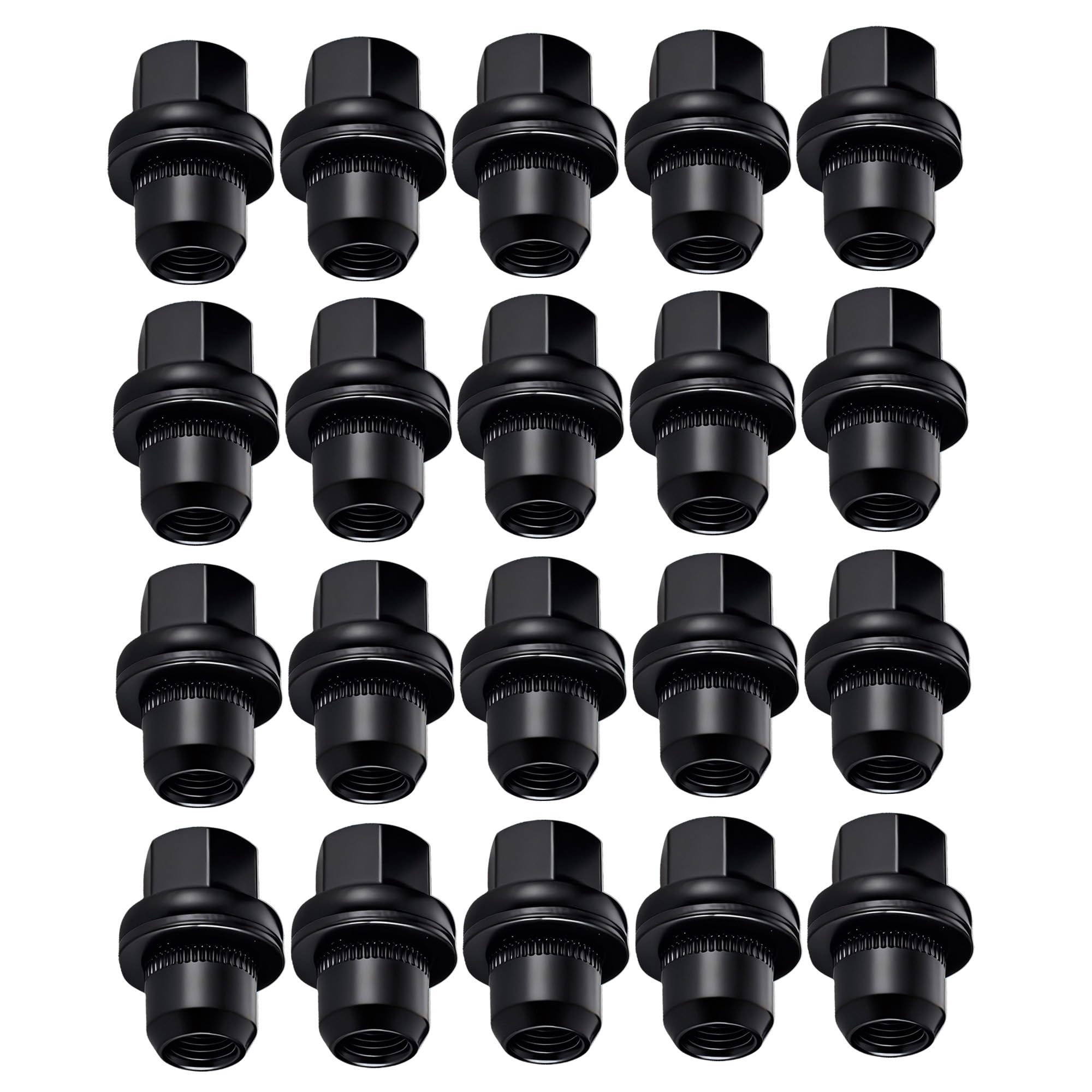 20 dadi per ruote M14 x 1,5 professionali per Land Rover Discovery per Range Rover Sport 3 4 per Range Rover L322, dadi cromati con estremità chiusa, ricambio RRD500590 LR068126 (nero)
