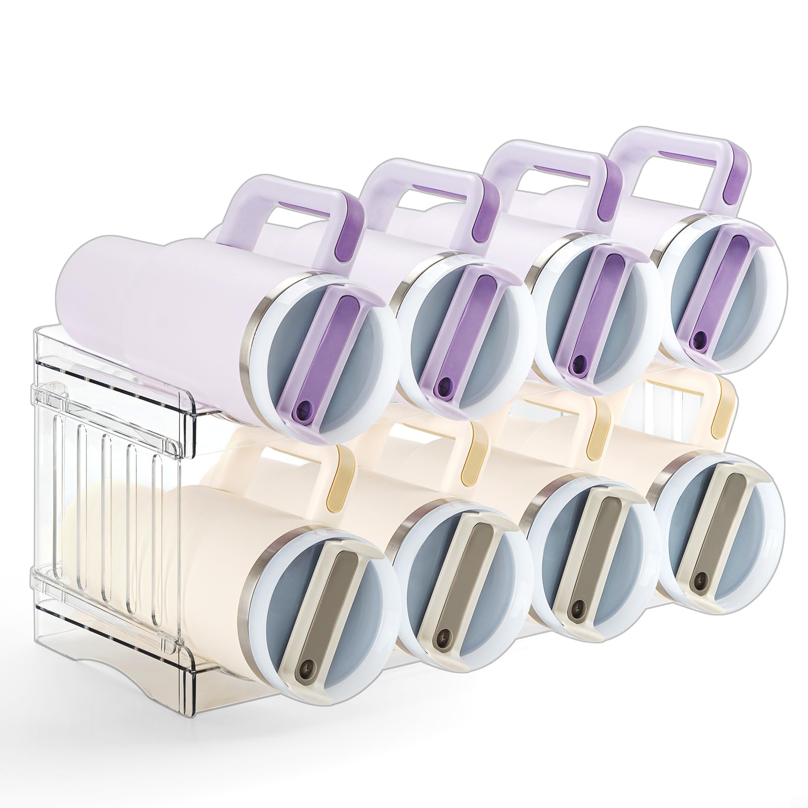 Larger Cup Organizer for Stanley Water Bottle, Kitchen Storage for Hydrojug Traveler 40 oz and Brumate Era 40 oz, Pantry Organizers and Storage for