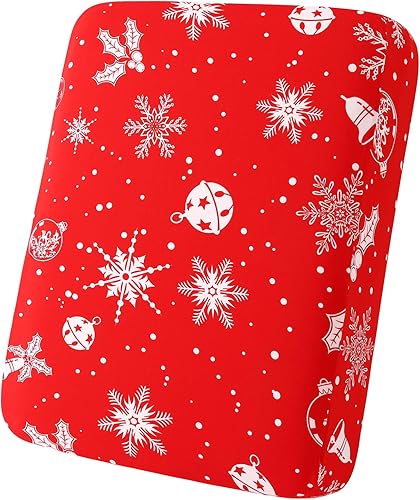 Miniatura 67 de hyha Fundas de cojín de sofá estampadas, fundas de sofá florales lavables para sofá de 3 cojines, fundas de cojín elásticas con patrón de Rojo y