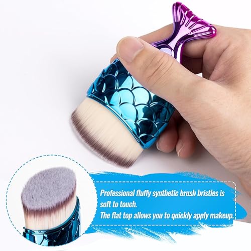 Miniatura 3 de UNIMEIX Cepillo de protección solar para rostro Kabuki Brush Aplicador de protector solar para niños, brochas de maquillaje para base líquida,