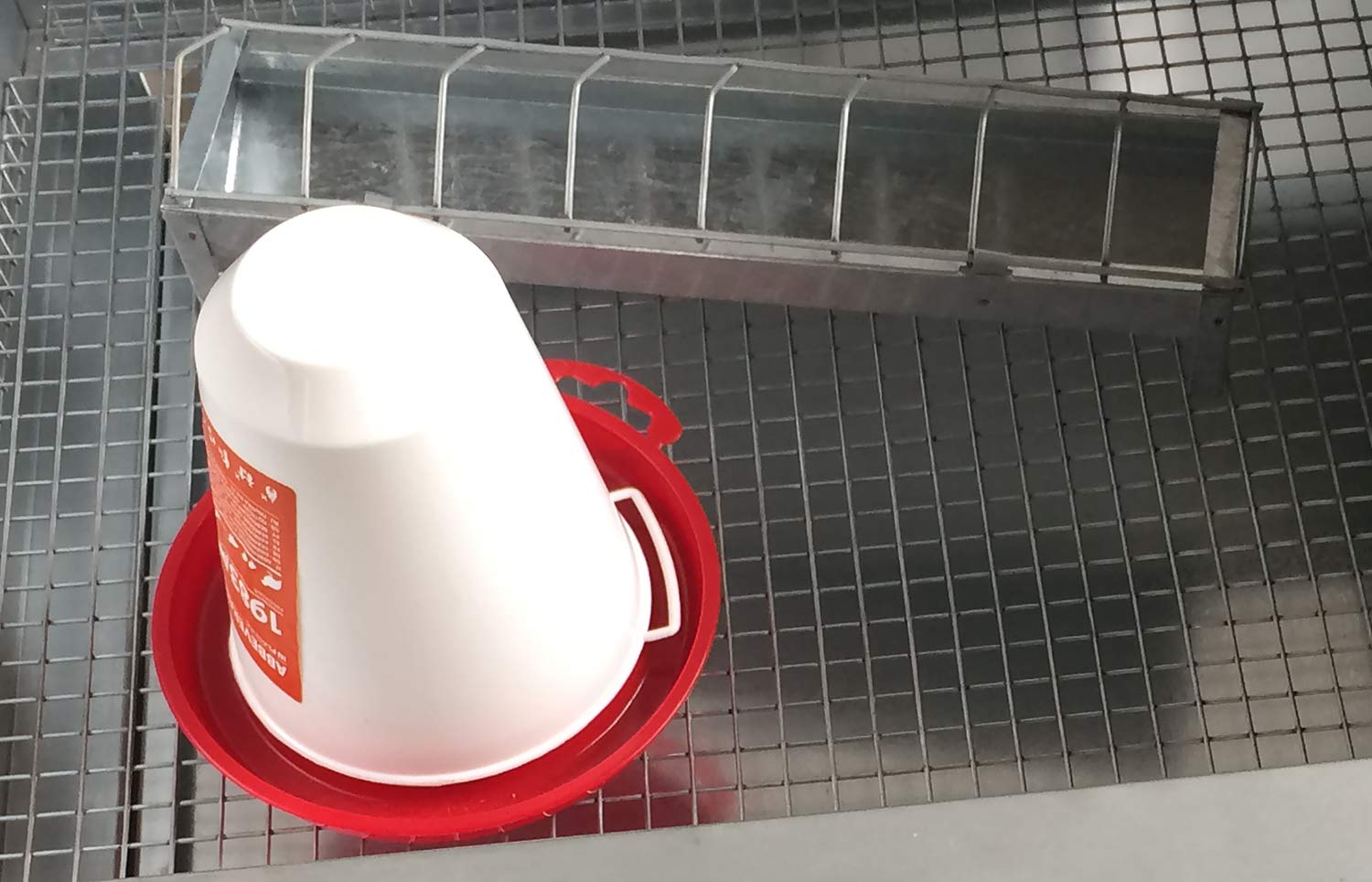 Gabbia Sovrapponibile in Rete Zincata per Quaglie Ingrasso (40-50 Capi). Max Ingombro cm 46 x 100 x H 50. In Omaggio Abbeveratoio e Mangiatoia Supplementari