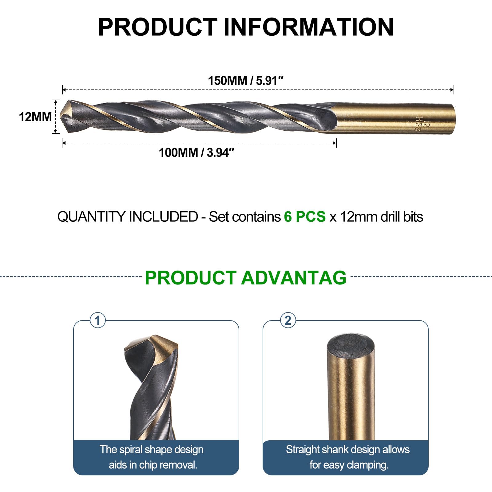 METALLIXITY Drill Bit (12mm) 6pcs - Image 2