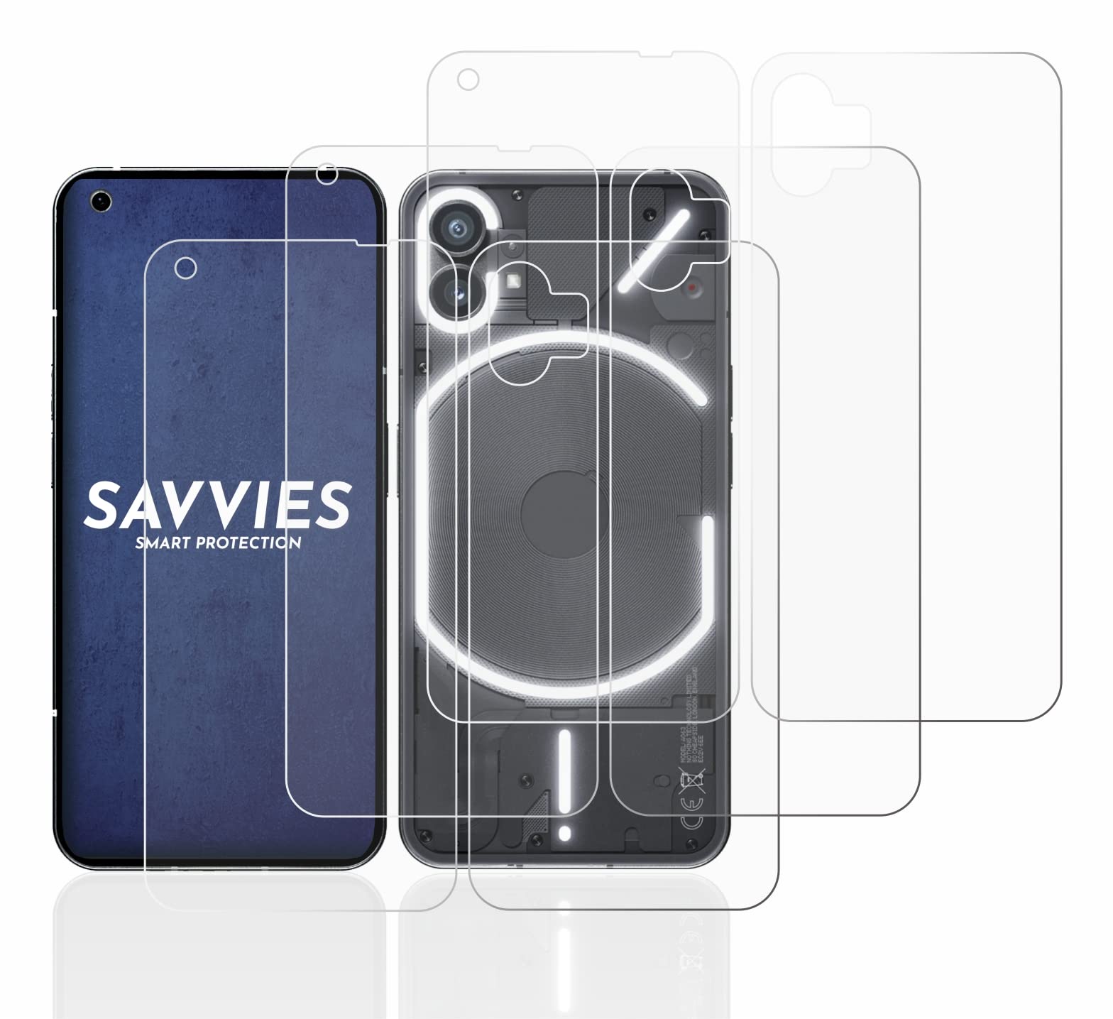Savvies 6 Stuks Schermbeschermer voor Nothing Phone (2a) Plus (Achterkant) Screen Protector Ultra Transparant Savvies 6 Stuks Schermbeschermer voor Nothing Phone (2a) Plus (Achterkant) Screen Protector Ultra Transparant