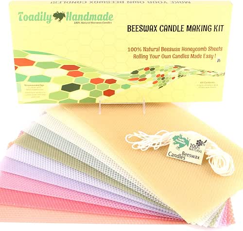 Beeswax Candle Making Kit with 10 Full Size (16" x