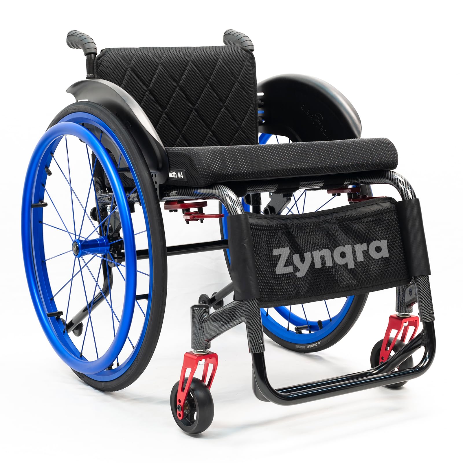 Sedia a rotelle in con Freni,Sedia A Rotelle Sportiva Leggera,Sedia A Rotelle Sportiva Ultraleggera per Tutti I Terreni,Alluminio,per Adolescenti,Adulti(17.3in Seat Width,Soft backrest)