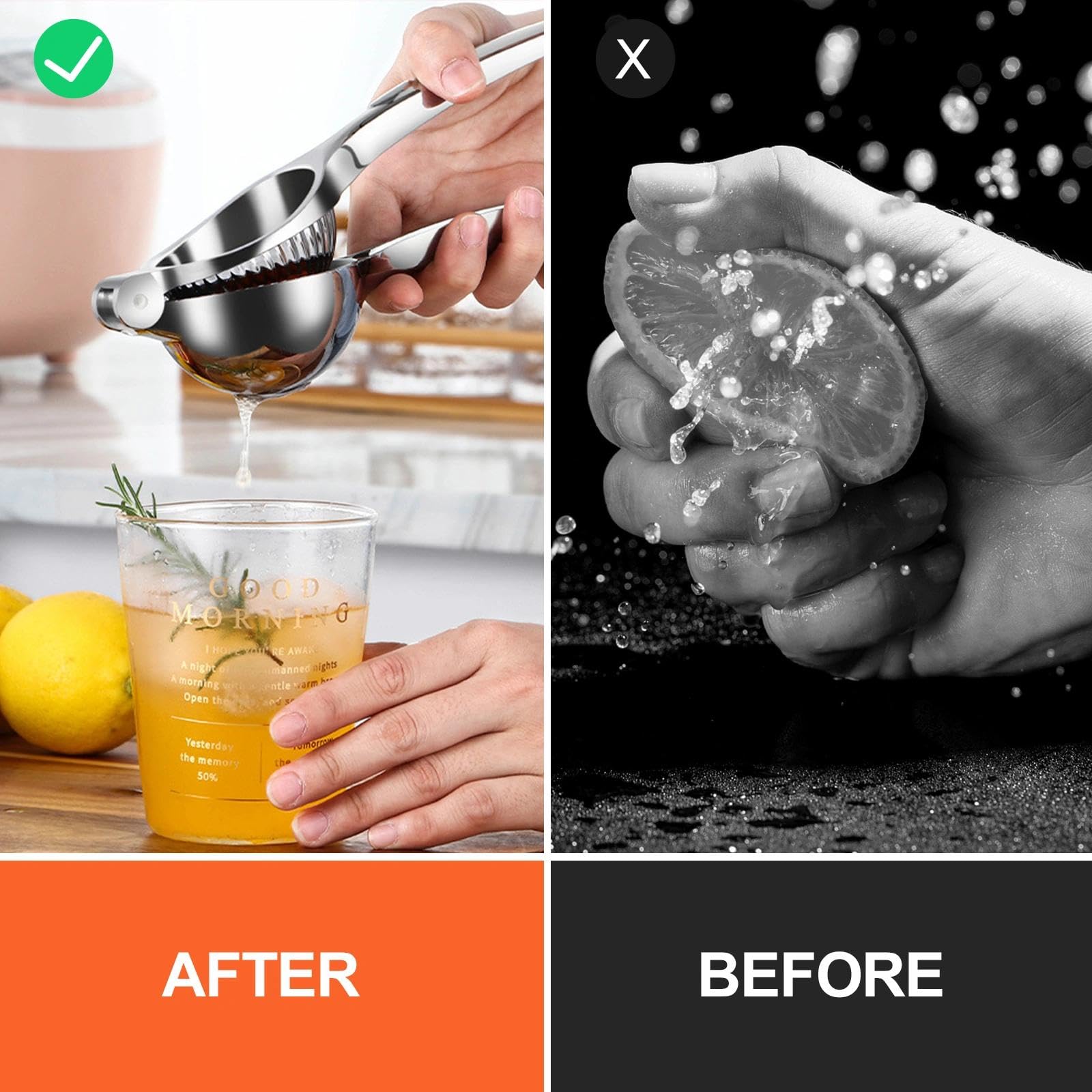 Prensa Manual para Cítricos, Exprimidor Limon Manual Profesional, Aluminio Exprimidor de Frutas, Lime Herramienta Exprimidor, 7 cm de Diámetro, para Limon Naranjas, para Naranja, Limón