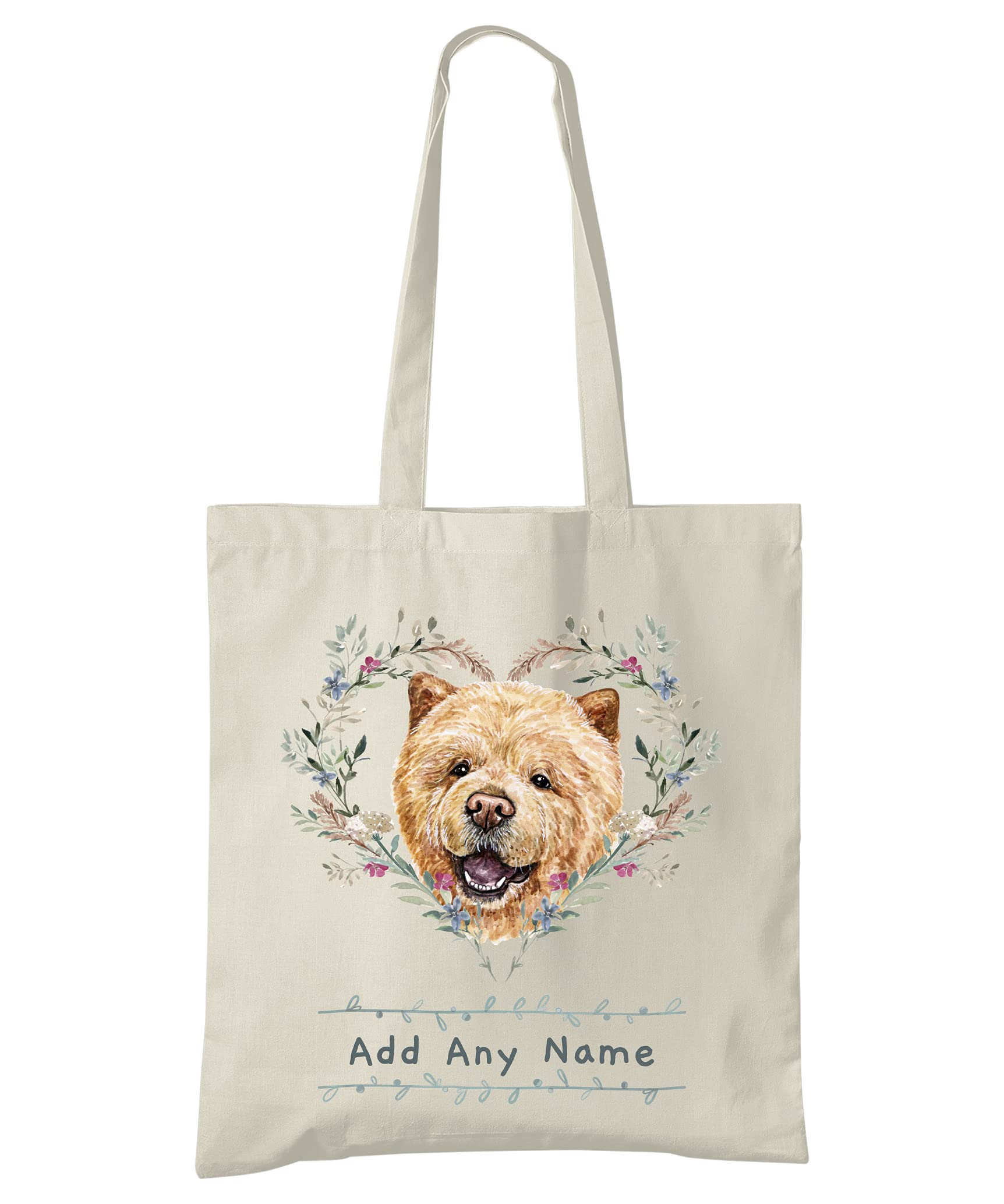 Super Cool Totes Personalised Dog Cotton Tote Bag - Pick a Breed & Add a Name - Custom Pet Owner Gift