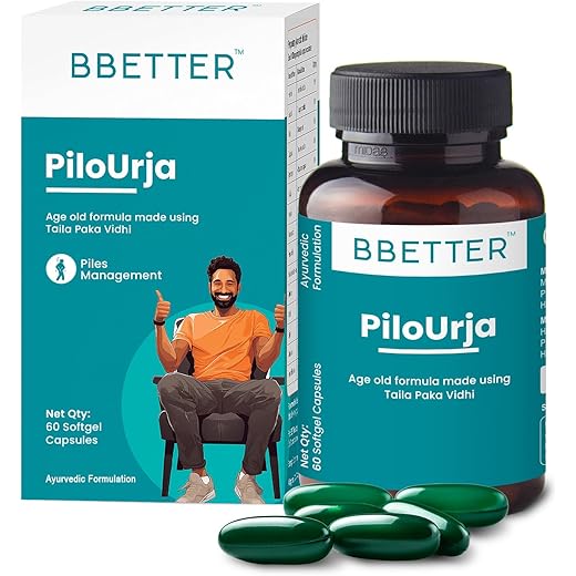 BBETTER PiloUrja Ayurvedic Medicine 60 Softgels