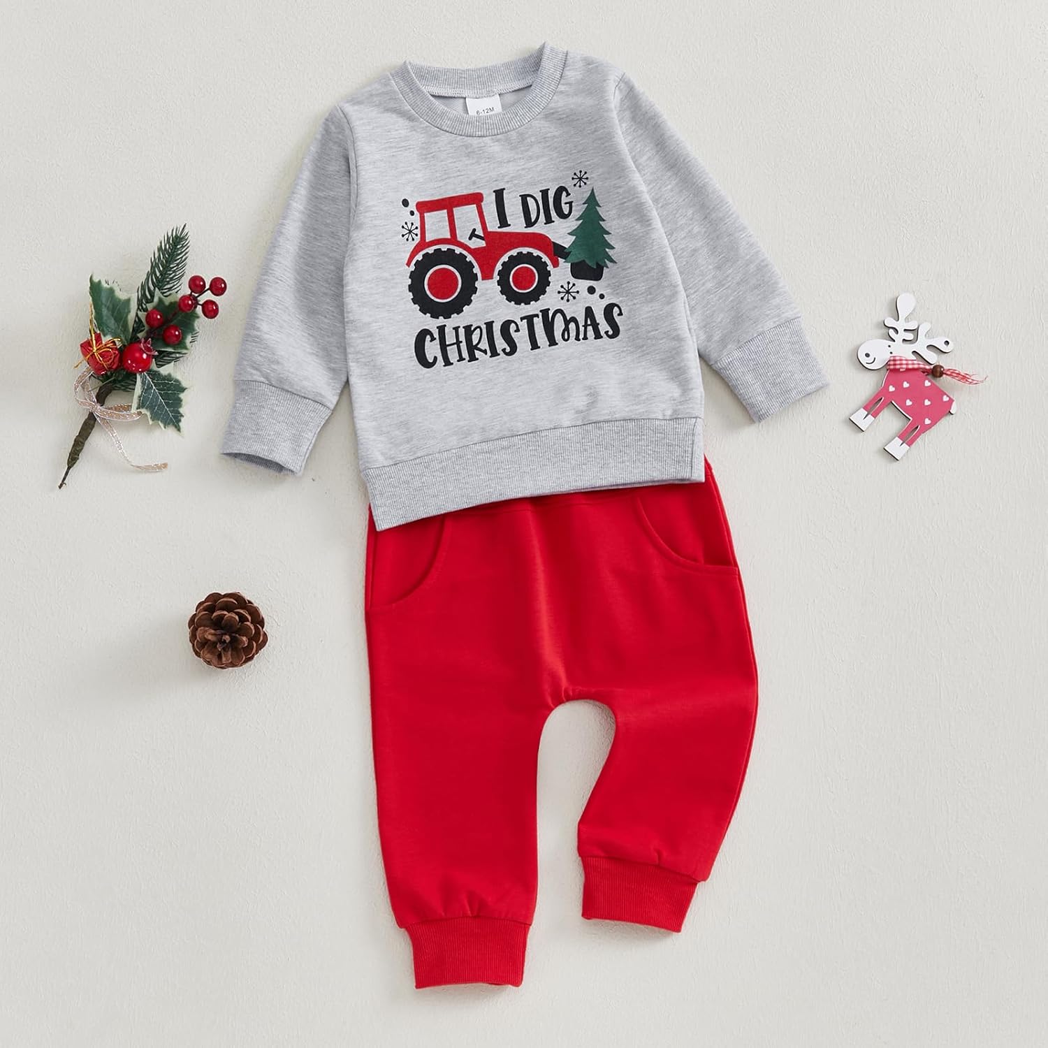 Toddler Baby Boy Clothes Crewneck Sweatshirt Long Sleeve Letter Print Shirt with Pants Cute Fall Winter Outfits - Image 2