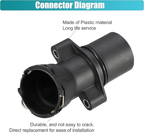 Miniatura 5 de X AUTOHAUX Conector de manguera de refrigerante del motor para Mercedes-Benz C230 L4 1.8L 2003-2005 para Mercedes-Benz S550 2007-2011