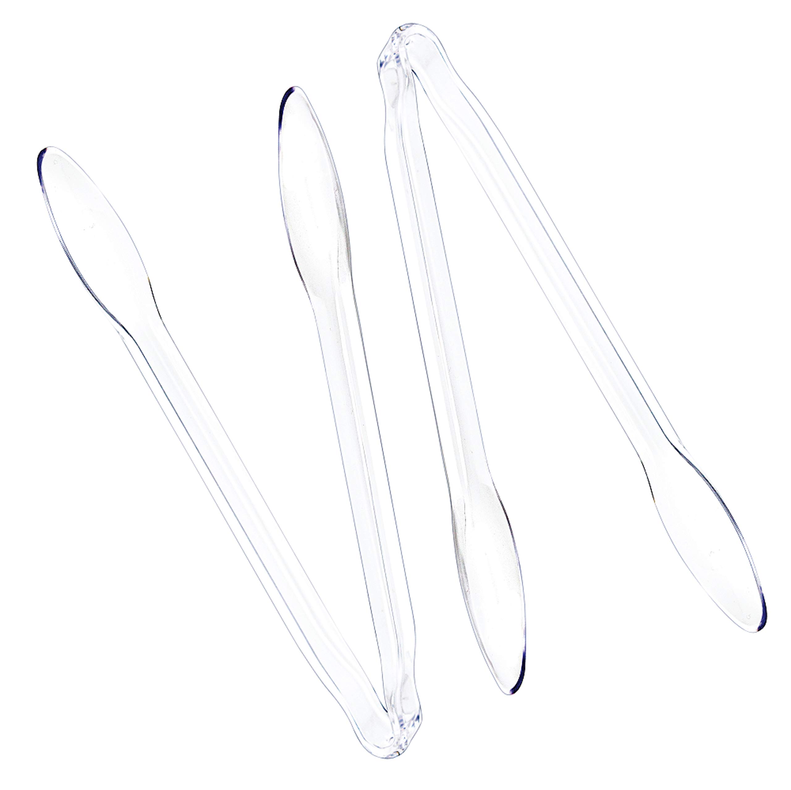Plasticpro Disposable Plastic Serving Tongs 12'' inch Durable Heavy Duty Premium Serving Utensils Clear Pack of 4