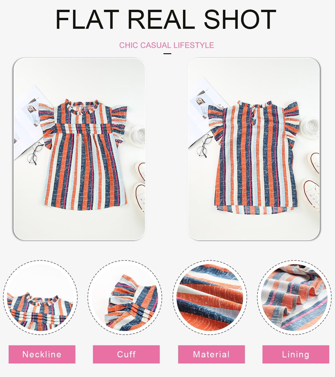 SHEWIN Womens Summer Crewneck Tank Tops Casual Ruffle Sleeveless Tops Shirts - Image 5